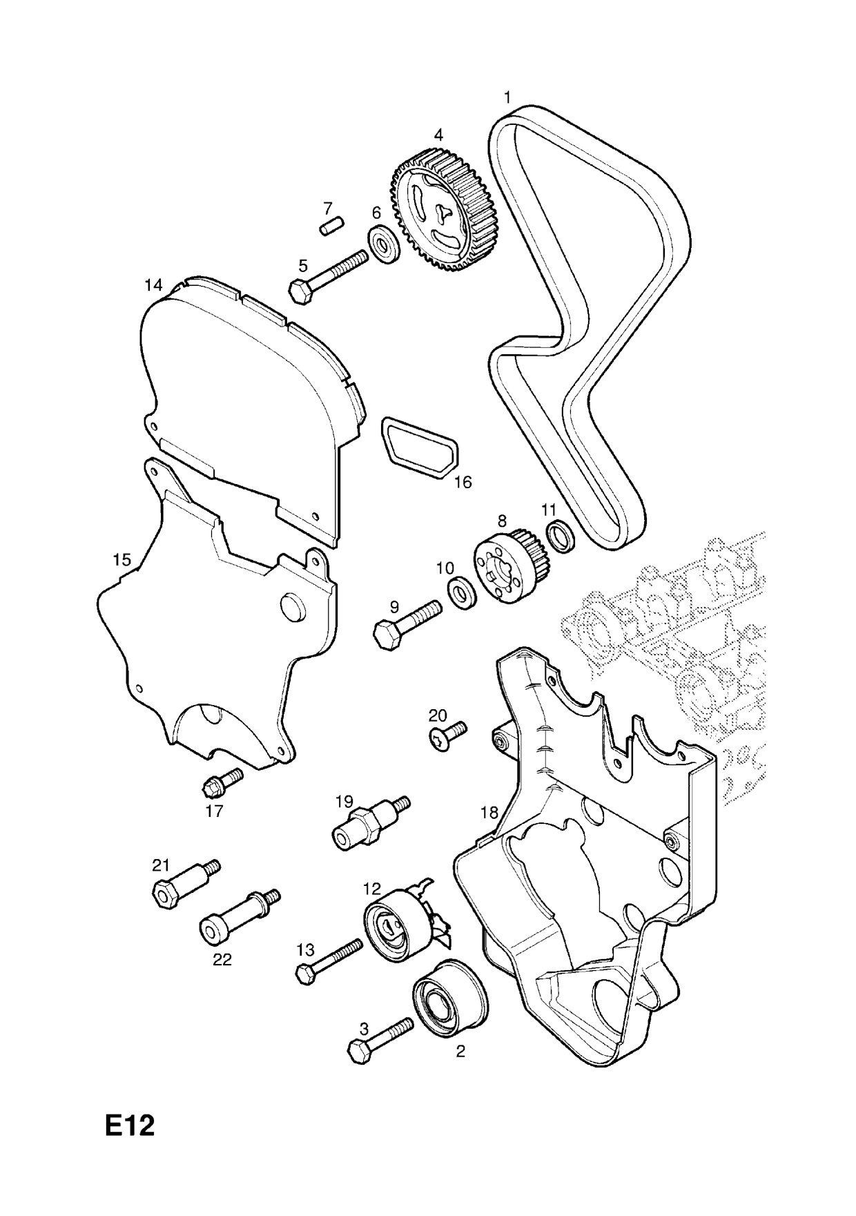 Group E Engine and clutch Subsection 1 Z20LET petrol engine